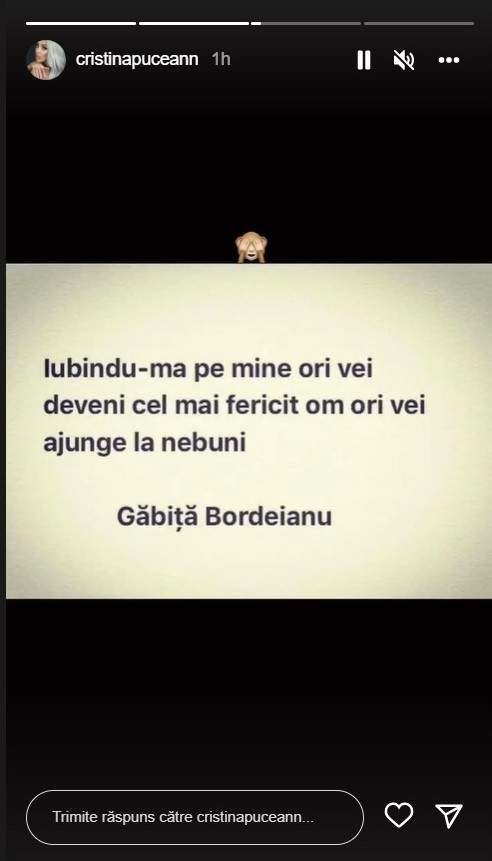 Cristina Pucean, mesaj subtil pentru Bogdan de la Ploiești?! Ce a postat dansatoarea pe rețelele de socializare: “Iubindu-mă pe mine…”