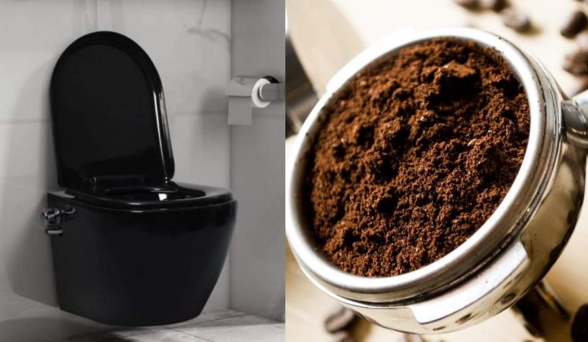 Ce se întâmplă dacă arunci zațul de cafea în toaletă. Este un truc genial la care nu vei mai renunța