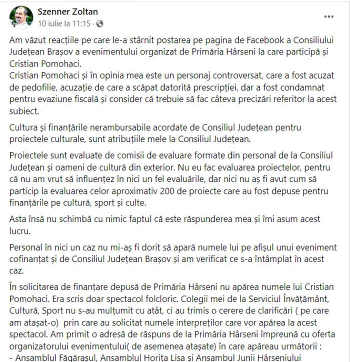 Cristian Pomohaci, în mijlocul unui scandal. Fostul preot a fost umilit de un oficial: ”Nu mi-aș fi dorit să apară numele lui”