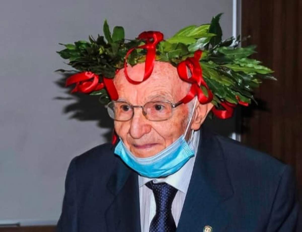 Un bătrân a doborât recordul! La vârsta de aproape 100 de ani, a absolvit Facultatea de Filosofie şi Istorie, la Universitatea din Palermo