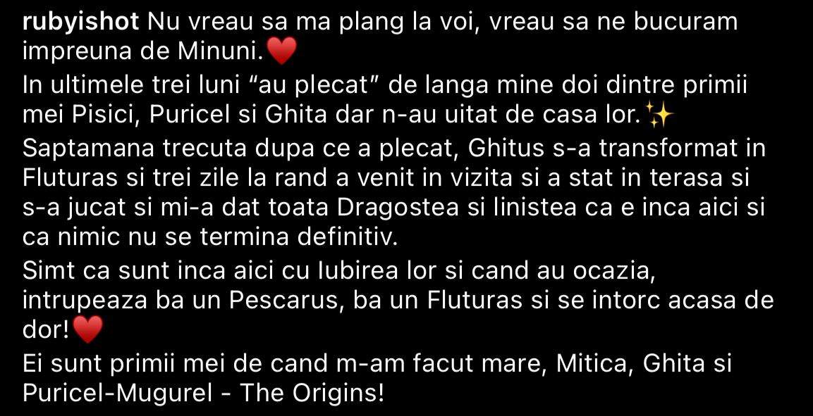 Ruby, anunț neașteptat pe rețelele de socializare: "Au plecat de lângă mine". Ce a pățit artista / FOTO