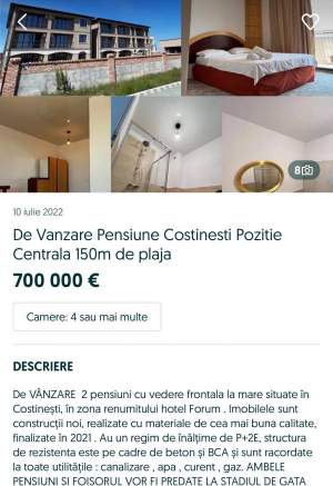 Cât costă să-ți cumperi hotel pe litoralul românesc. Proprietarii din Mamaia le-au scos la vânzare pe OLX, după cel mai slab sezon din ultimii 30 de ani