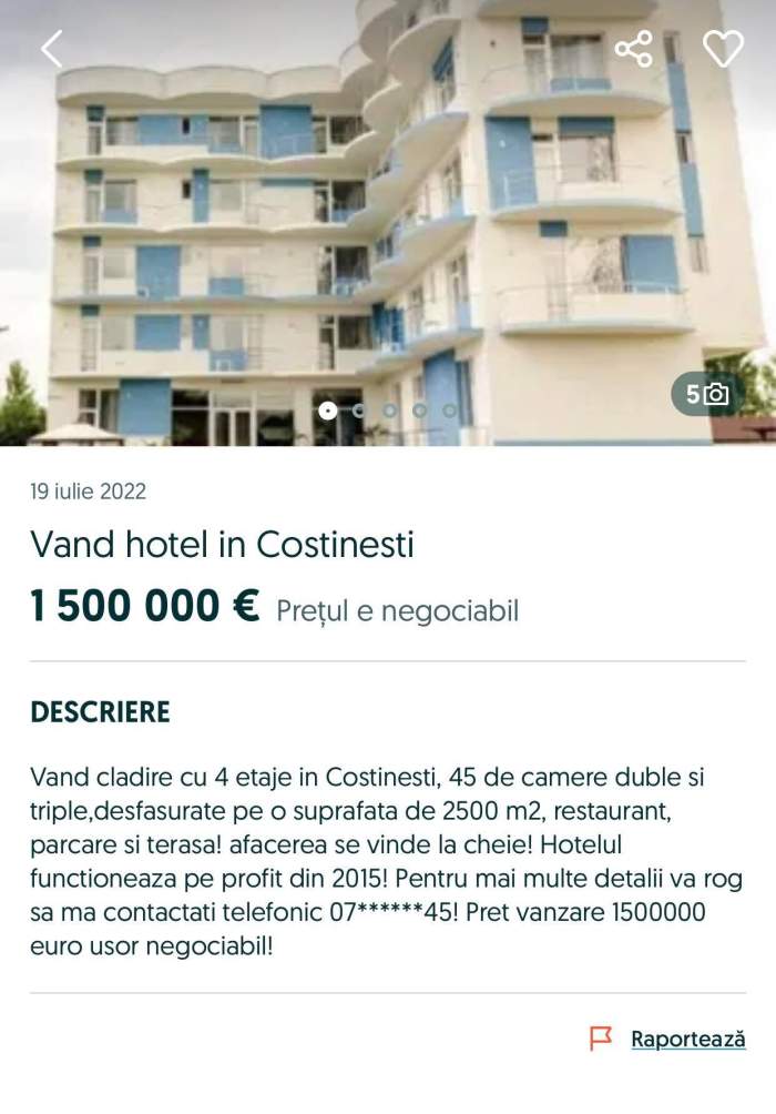 Cât costă să-ți cumperi hotel pe litoralul românesc. Proprietarii din Mamaia le-au scos la vânzare pe OLX, după cel mai slab sezon din ultimii 30 de ani