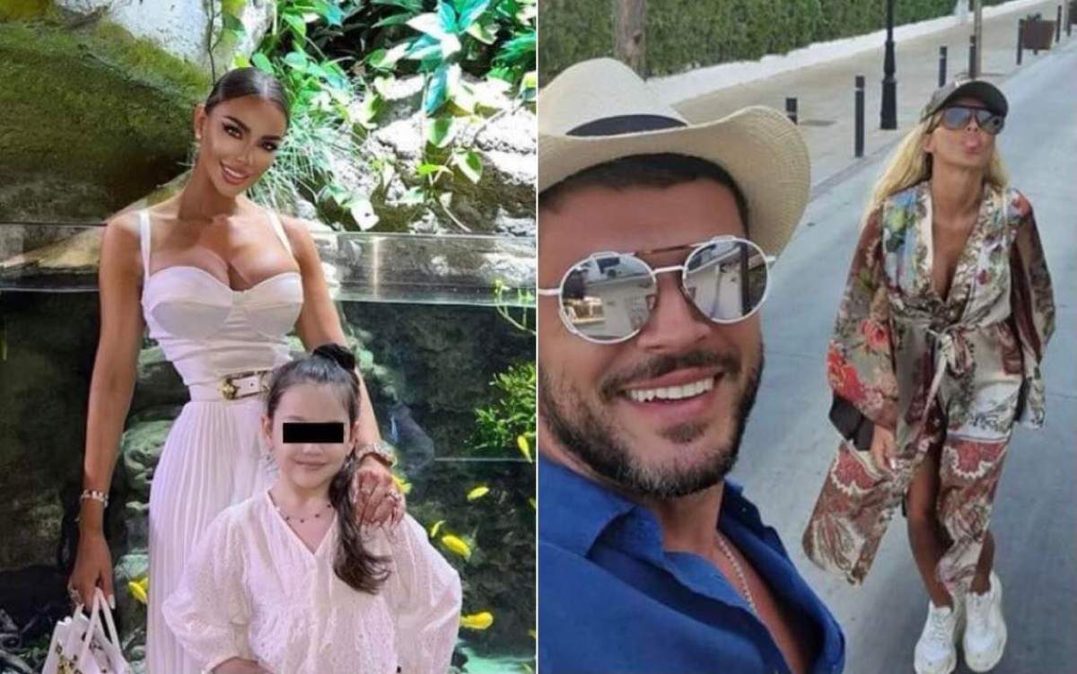 Colaj Bianca Drăgușanu alături de fiica ei și Victor Slav împreună cu iubita lui Colaj Bianca Drăgușanu alături de fiica ei și Victor Slav împreună cu iubita lui