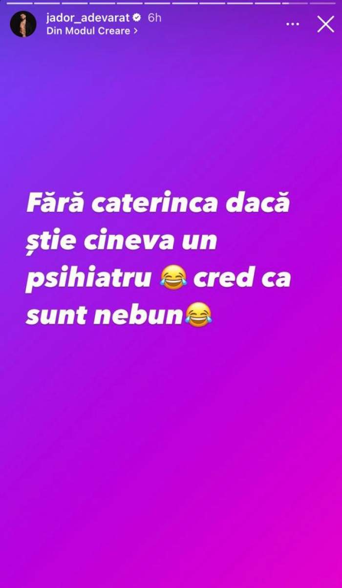 Motivul pentru care Jador ar vrea să apeleze la un psihiatru. Ce a dezvăluit cântărețul în mediul online: "Cred că sunt nebun”