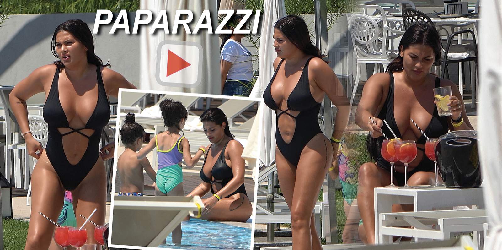 Soția lui Florin Salam, apariție de senzație la piscină. Roxana Dobre a atras toate privirile  / PAPARAZZI