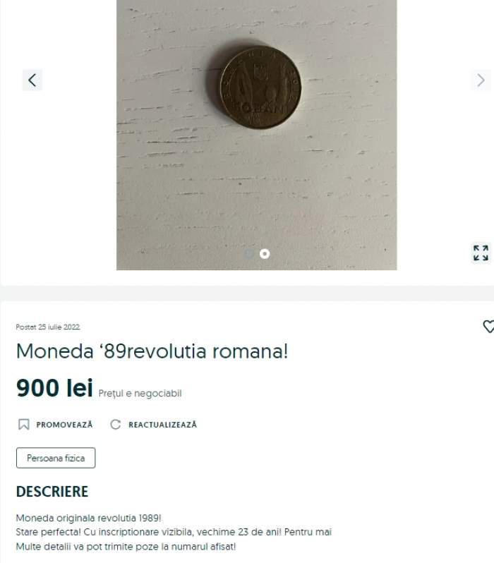 moneda 50 de bani anunt