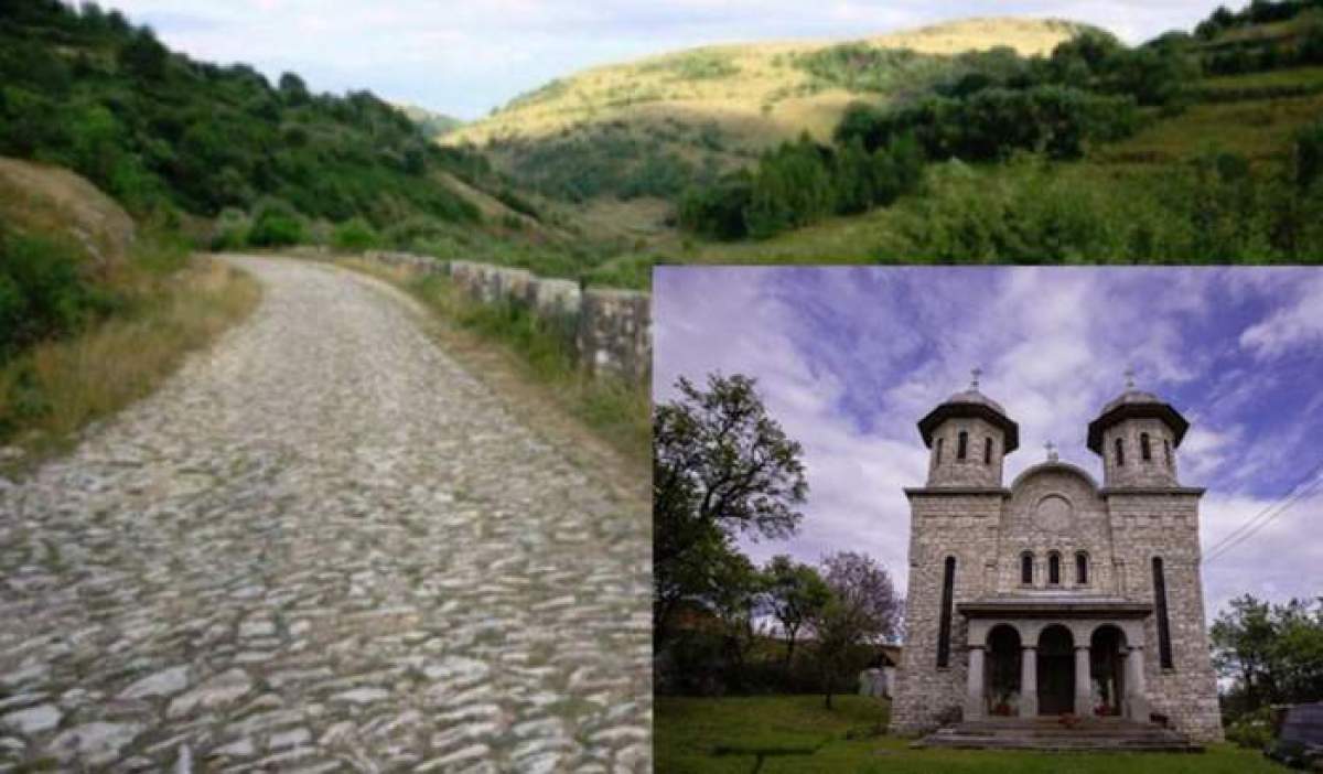 Machetă cu drumul și biserica de marmură din Alun