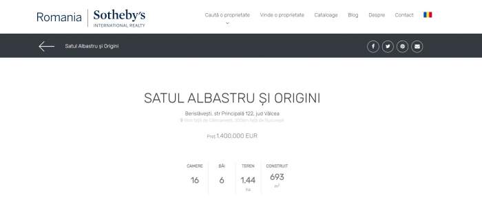 Satul "Albastru" din România a fost scos la vânzare. Micul Maramureș se vinde cu 1.4 milioane de euro! / FOTO