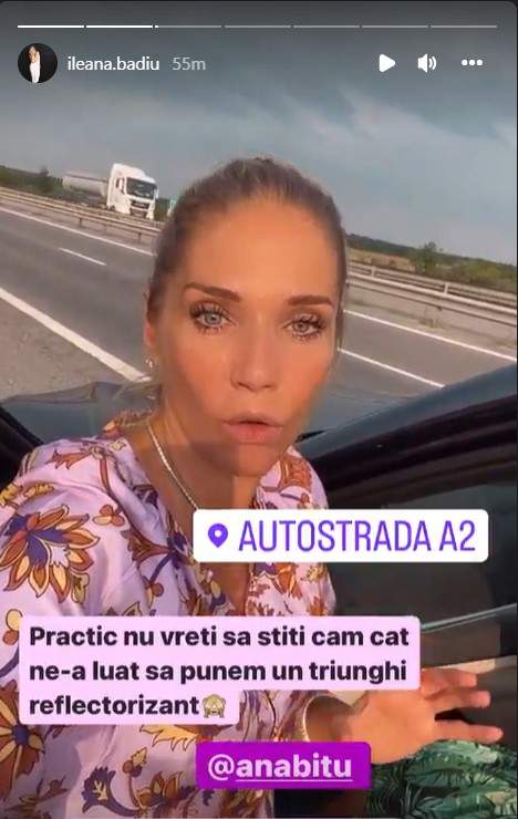 Ileana Badiu a făcut ”pana prostului” în drum spre București. Vedeta s-a amuzat pe seama situației: „Să vedeți ce înseamnă să fii blondă” / FOTO