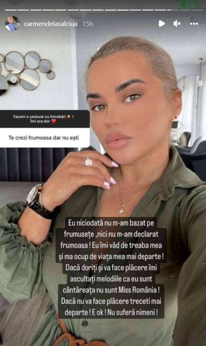 Răspunsul acid al artistei Carmen de la Sălciua pentru cei care îi spun că nu e frumoasă: „Sunt cântăreață, nu sunt Miss România”