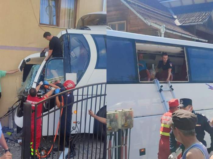 Un șofer a murit, după ce a intrat cu autocarul plin de turiști polonezi într-un casă