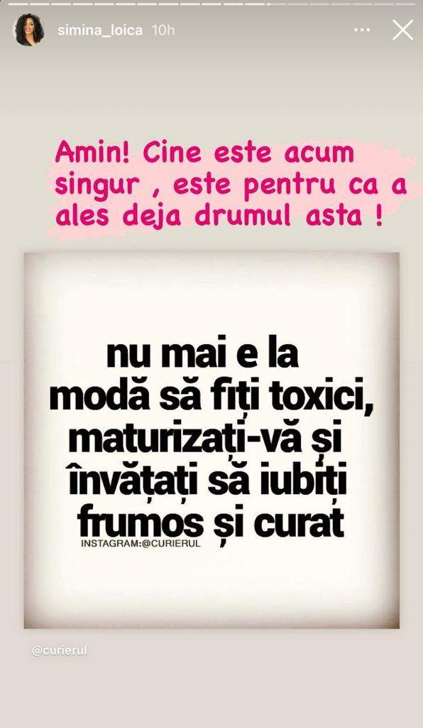 Simina Loica și Alexandru Bobicioiu s-au despărțit?! Gestul făcut de cei doi: "Nu mai e la modă să fiți toxici…”