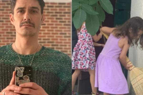 George Burcea și-a dus fiicele în vacanță la țară, la bunici. Actorul a surprins imagini de colecție cu Ella și Clara / FOTO