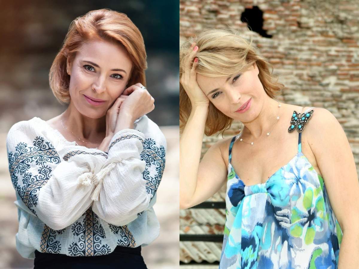 Colaj cu Monica  Davidescu, într-una dintre imagini poartă costum popular