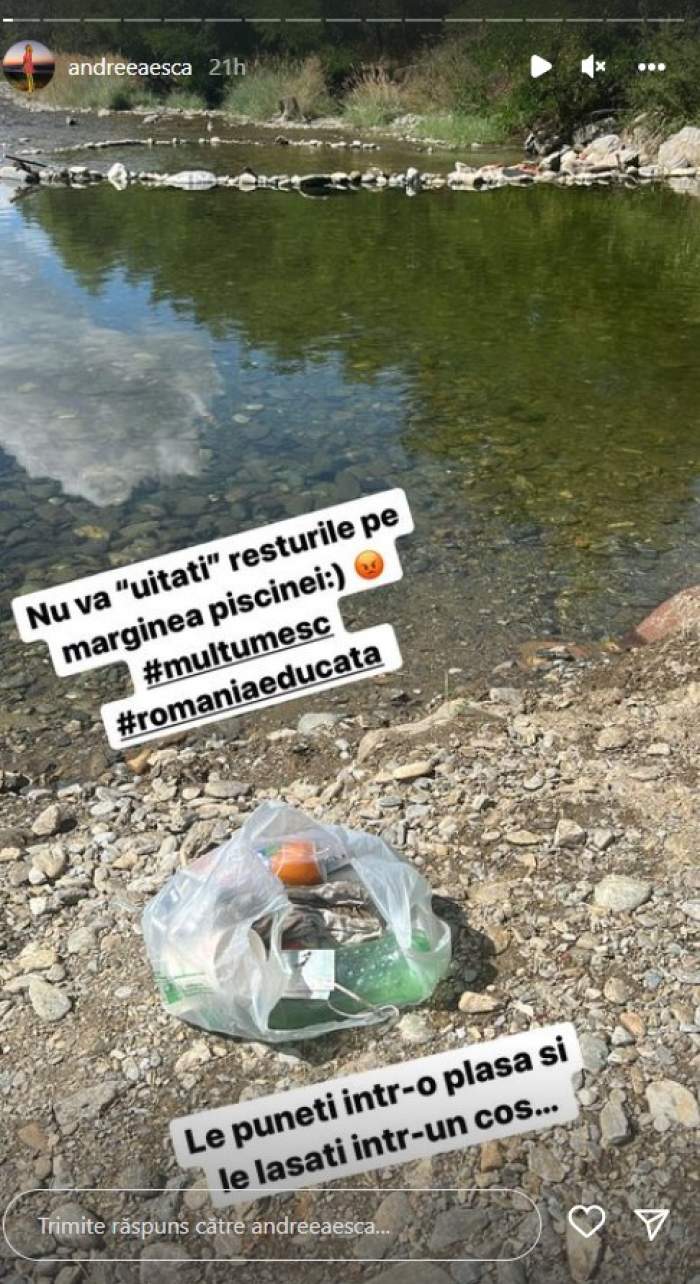 Andreea Esca trage un semnal de alarmă. Mesajul dur al prezentatoarei de știri: „Nu vă ”uitați” resturile” / FOTO