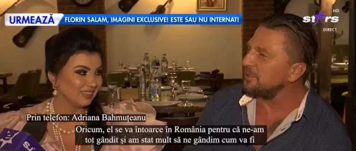 Captură cu Adriana Bahmuteanu și logodnicul ei la interviu