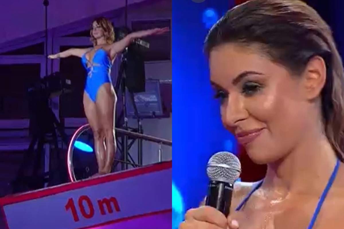 Natalia Mateuț, săritură spectaculoasă de la 10 metri la Splash! Vedete la apă. Prezentatoarea Antena Stars i-a uimit pe jurați: ”Las frica deoparte” / VIDEO