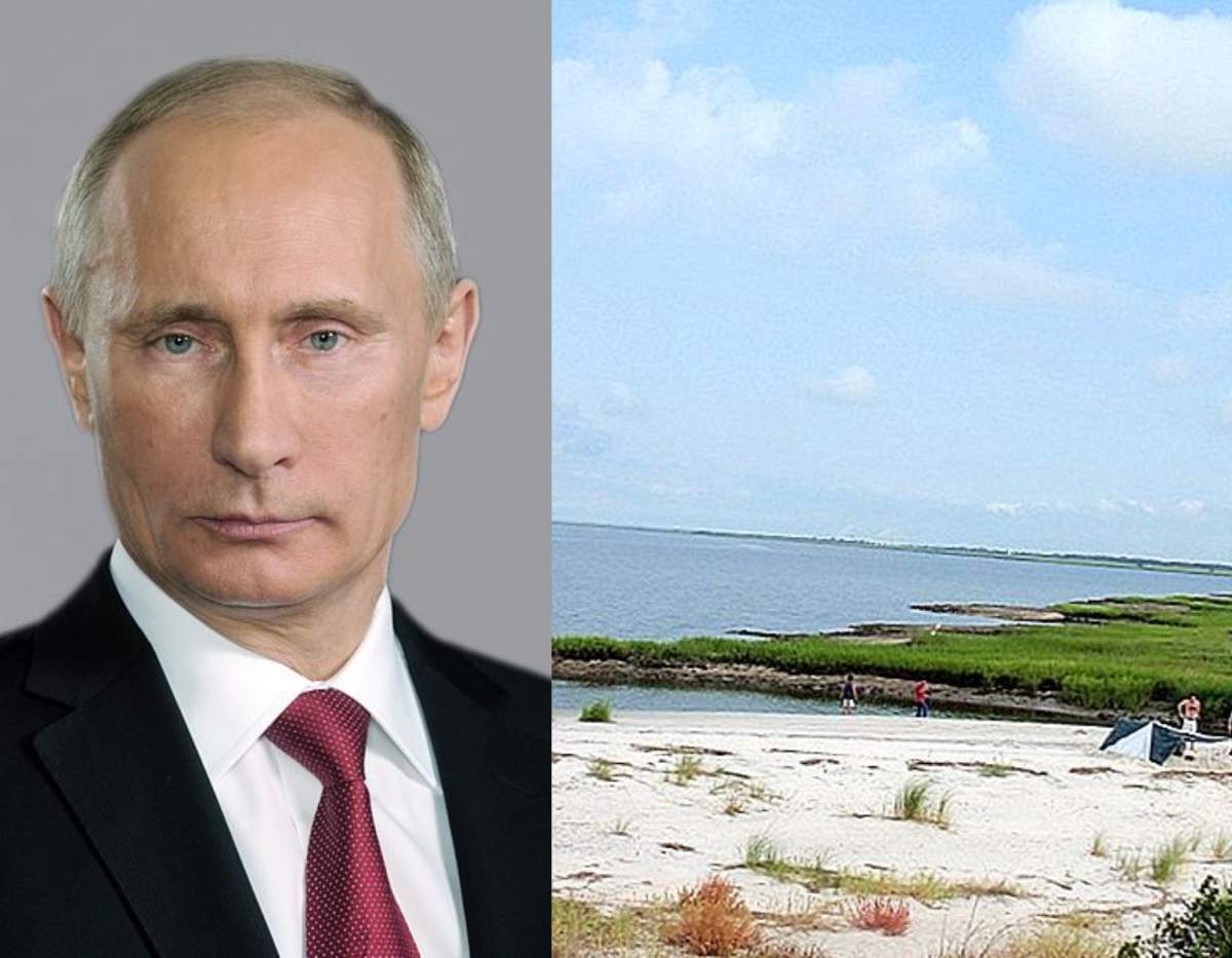 Plaja de la Marea Neagră unde Vladimir Putin își ridică un nou palat. Aici este locul unde a cumpărat 186 de hectare de pământ / FOTO