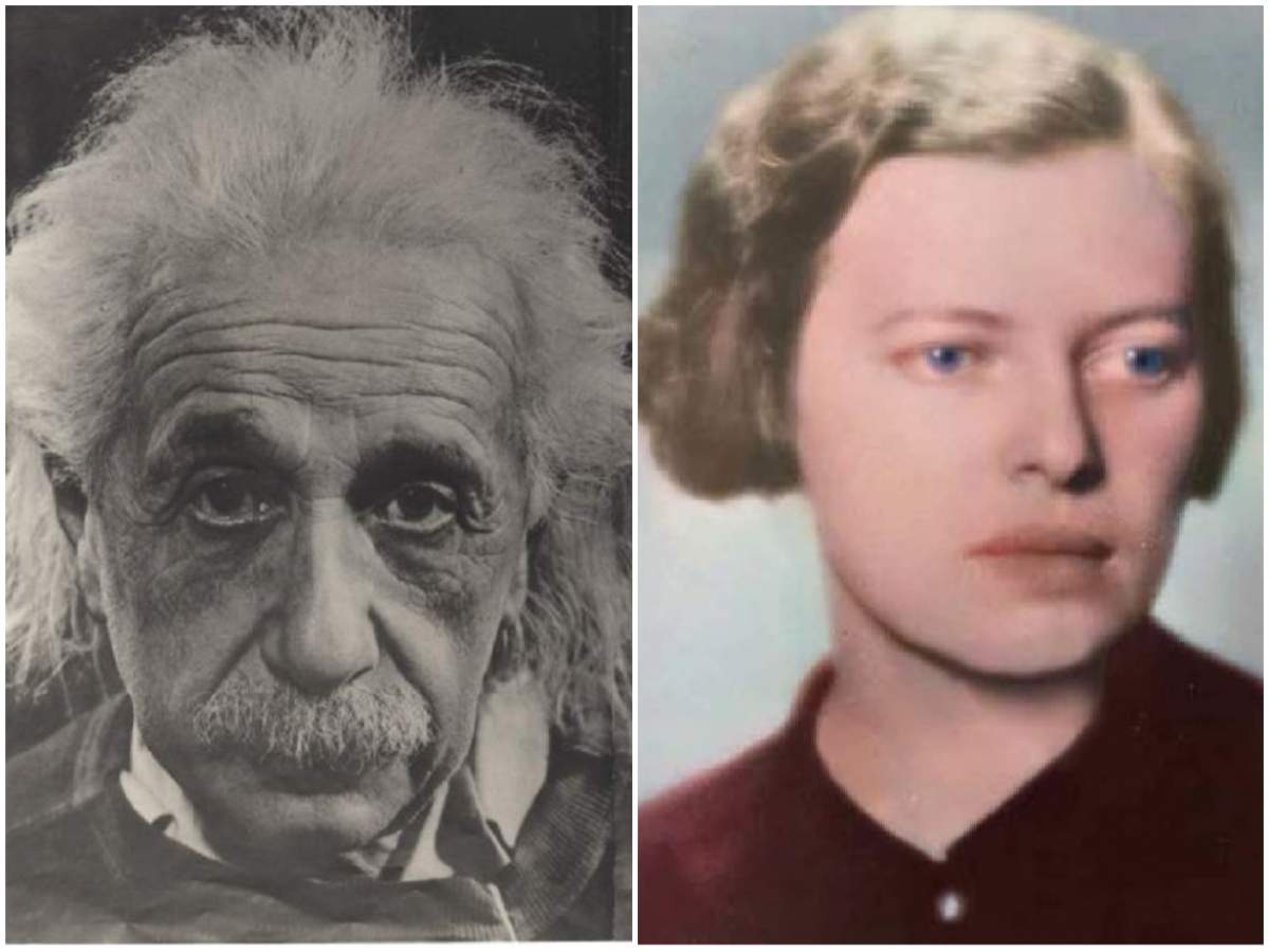 Colaj cu Albert Einstein și Melania Șerbu