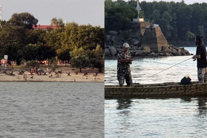 Scene neașteptate surprinse în orașul Ismail. Ucrainenii fac plajă printre ”aricii” anti-tanc. Ce spun pescarii români din zonă / FOTO