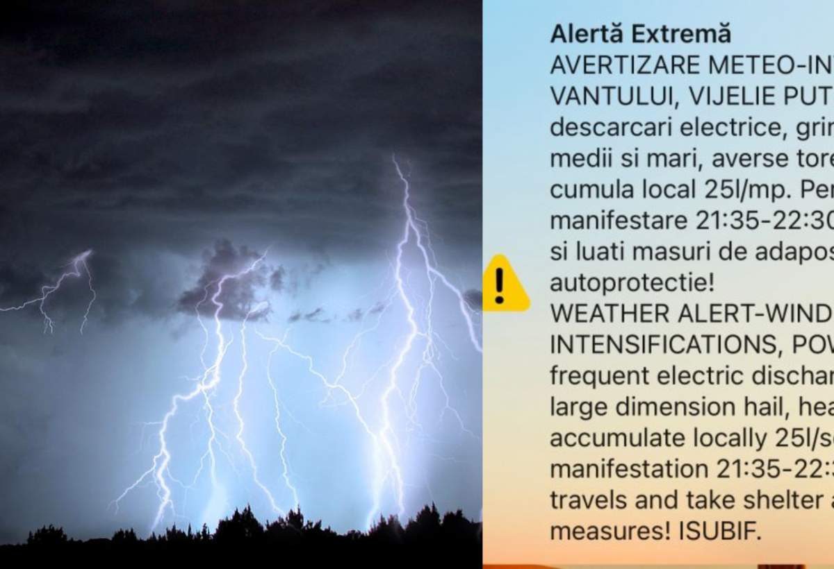 Anunț ANM de ultimă oră! Alertă meteo în București și Ilfov. Cod portocaliu de fenomene extreme