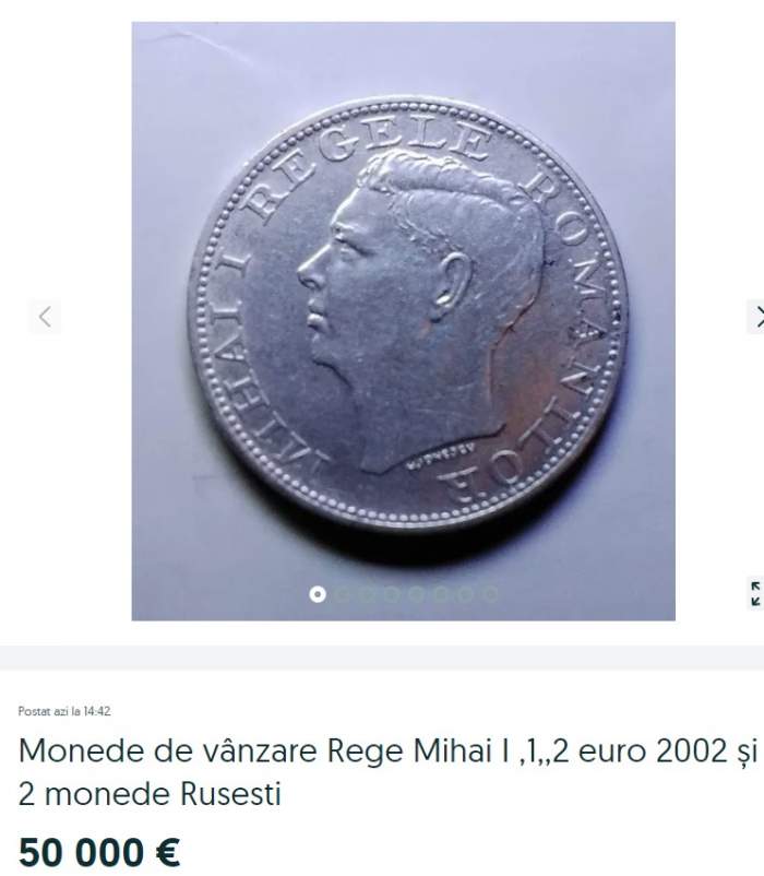 Monedă românească inclusă într-un pachet vândut cu 50.000 de euro. O astfel de piesă de colecție te va îmbogăți