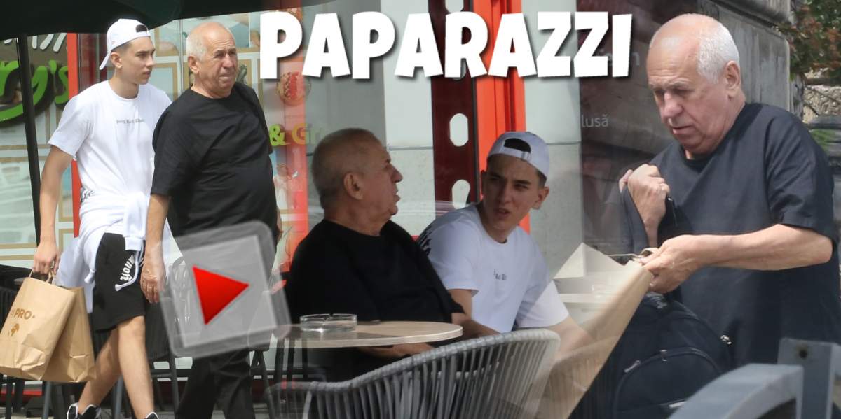 George Mihăiță și fiul lui, Vlad, obosiți după o sesiune de shopping. Cum au fost surprinși cei doi în fața unui centru comercial din Capitală / PAPARAZZI