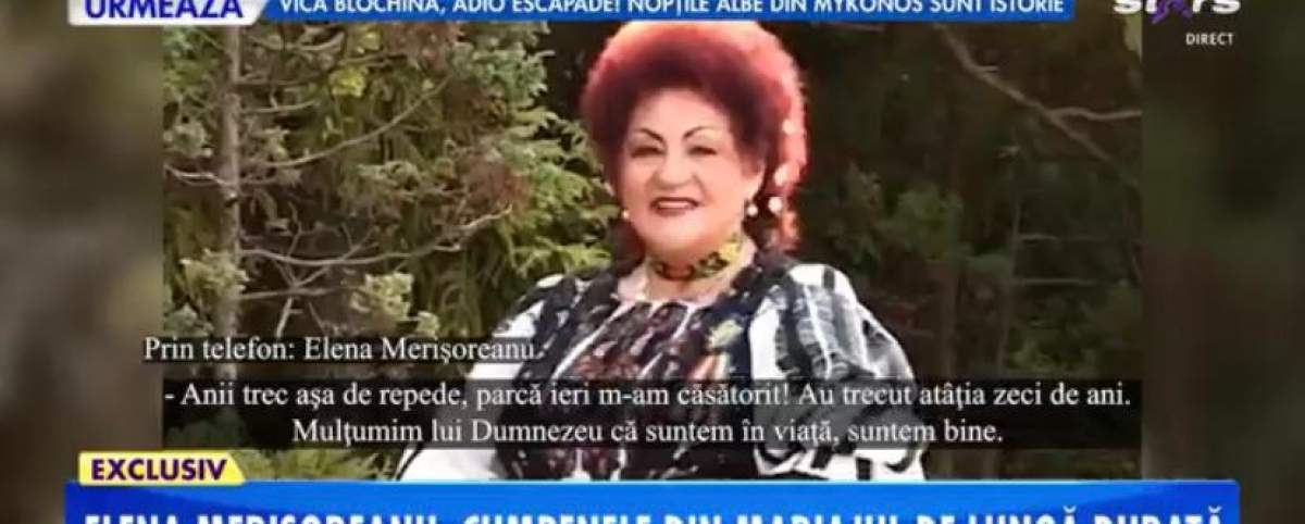 Elena Merișoreanu și soțul ei sărbătoresc nunta de aur. Cum au reușit cei doi să depășească momentele dificile: "M-am gândit să mă despart"