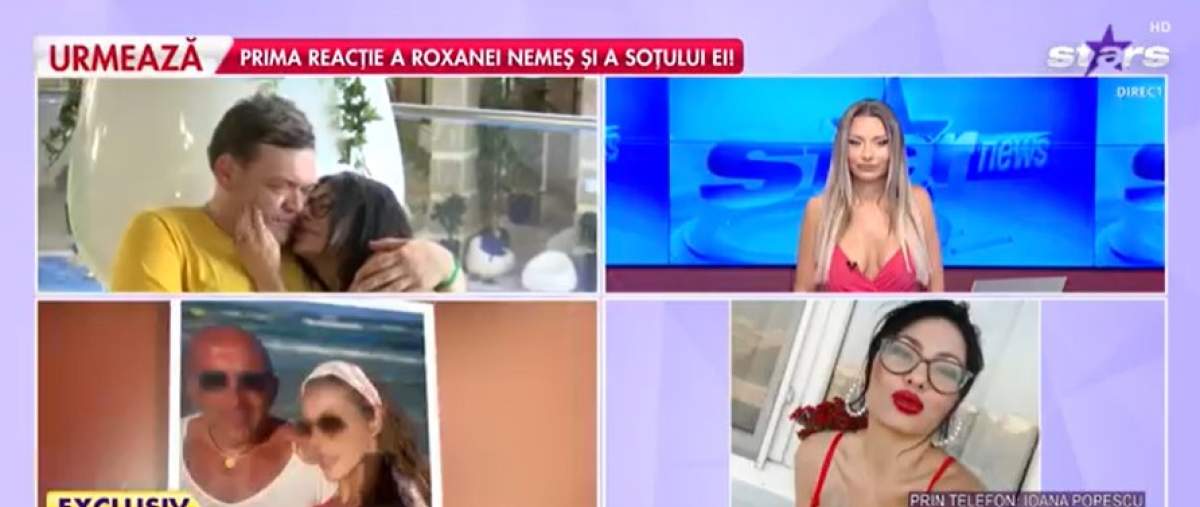 Ioana Popescu și soțul Roxanei Nemeș s-au sărutat? Ce spune actrița, după ce au apărut imagini cu ei: „Este vărul meu” / VIDEO