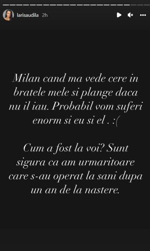 „Să vă rugați pentru mine”. Momente grele pentru Larisa Udilă. Ce se întâmplă cu vedeta