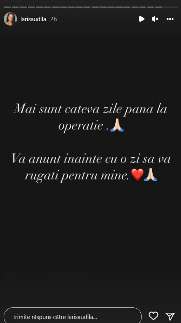 „Să vă rugați pentru mine”. Momente grele pentru Larisa Udilă. Ce se întâmplă cu vedeta