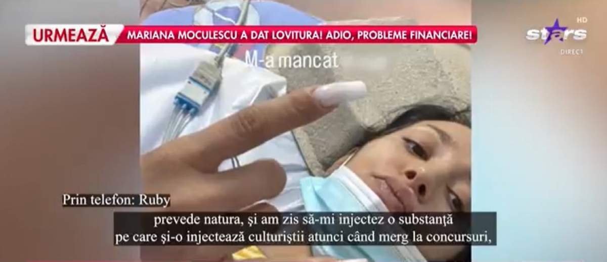 Ruby la spital, captură Antena Stars