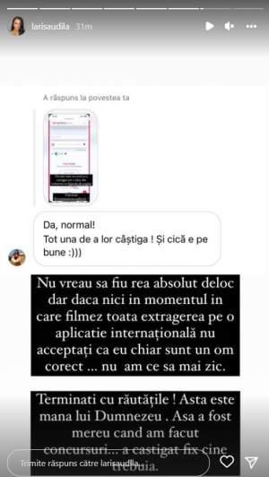Larisa Udilă a răbufnit în mediul online. Ce a făcut-o să transmită un mesaj tranșant: „Terminați cu răutățile!”