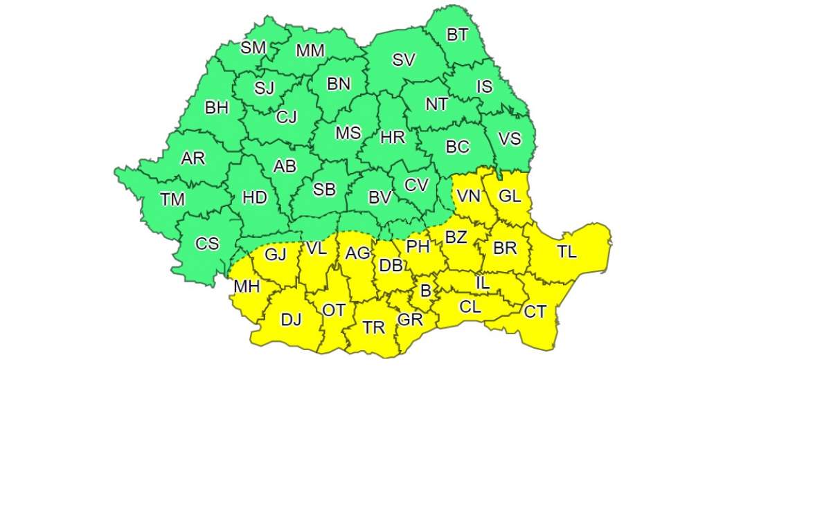 Anunț ANM de ultimă oră! Cod galben de caniculă pentru București și alte 19 județe