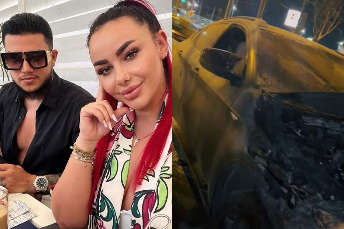 Reea și iubitul, la un pas de moarte, după ce mașina în care se aflau a luat foc. Un bărbat i-a anunțat de incendiu: ”Domnul acela a fost un înger” / VIDEO