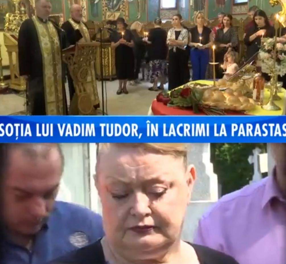 Imagini de la parastasul de 7 ani a lui Vadim Tudor. Familia, declarații cu ochii în lacrimi: "Îl simțim pe tata prezent" / FOTO