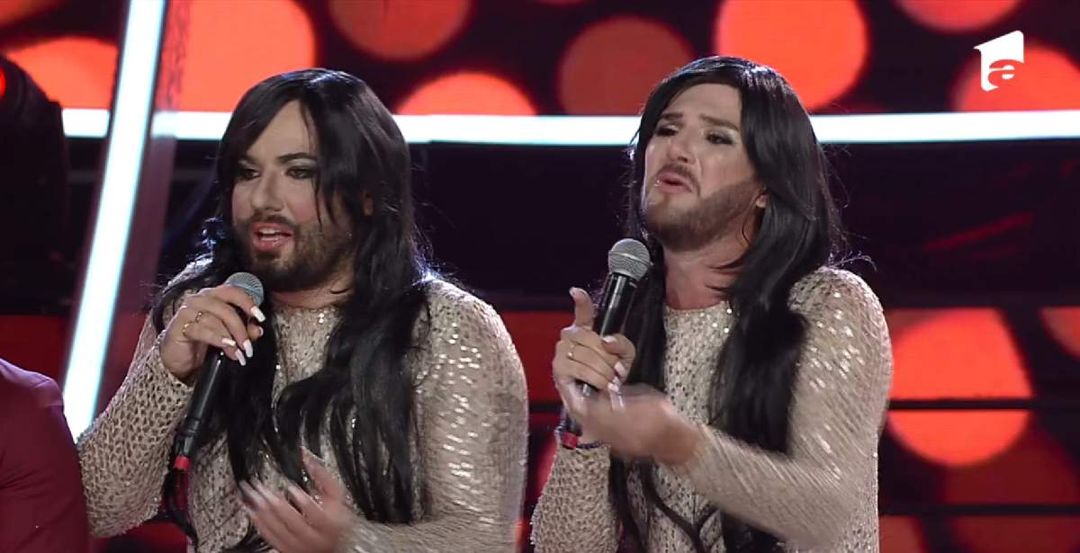 Emi și Cuza s-au transformat în Conchita Wurst