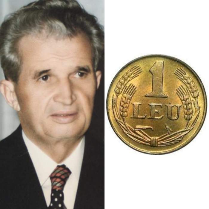 Mineda de 1 leu de pe vremea lui Nicolae Ceaușescu