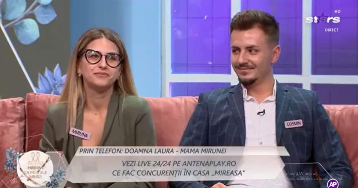 Miruna și Cosmin, sărut pasional la Mireasa Capriciile-Iubirii. Cum a reacționat mama concurentei: „Ați trecut prea repede peste...”