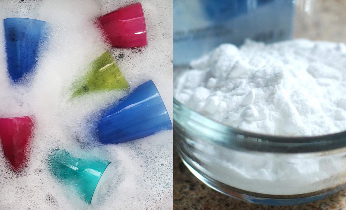 Bicarbonatul de sodiu ”face minuni” dacă îl amesteci cu detergent de vase. Trucul pe care nu îl știai și care te ajută în bucătărie