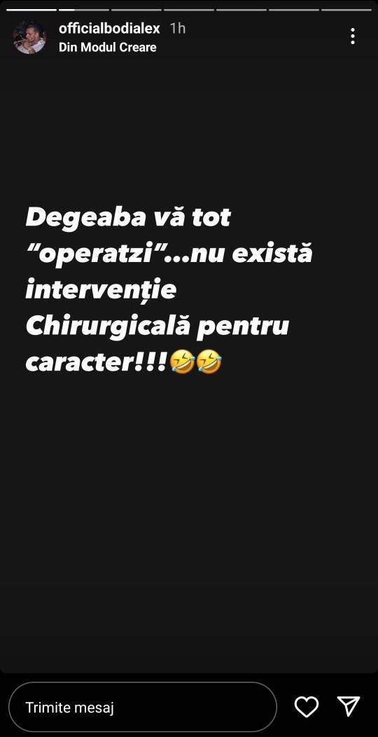 Alex Bodi, caterincă la adresa femeilor care își fac intervenții chirurgicale: „Degeaba vă tot operați”