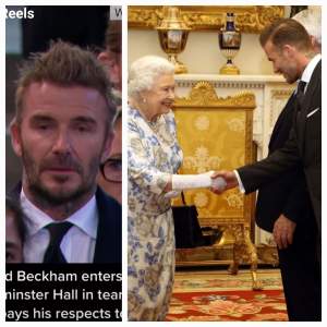 David Beckham a stat 12 ore la coadă pentru a-i aduce un omagiu Reginei Elisabeta. A plâns când a ajuns lângă sicriu / FOTO