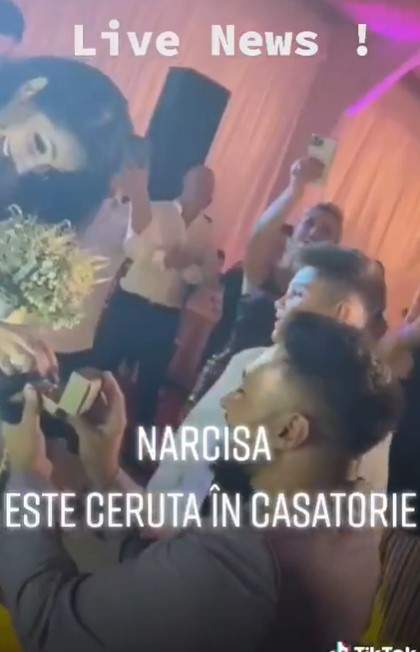 Yoannes a cerut-o în căsătorie pe Narcisa Moisa, la 4 noaptea, la o nuntă. Imaginile momentului în showbiz / VIDEO