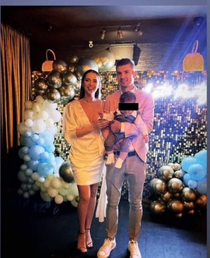 Florin Tănase și soția lui, Medeea, și-au botezat băiatul. Imagini de la marele eveniment din familia fotbalistului / FOTO