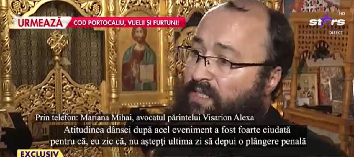 Captură video cu preotul Visarion Alexa