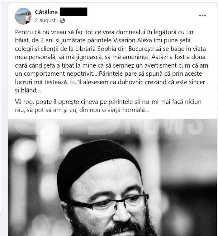 Preotul Visarion Alexa, acuzat că a lucrat-o psihotronic pe librăreasa Cătălina / O altă femeie susține că este a patra victimă