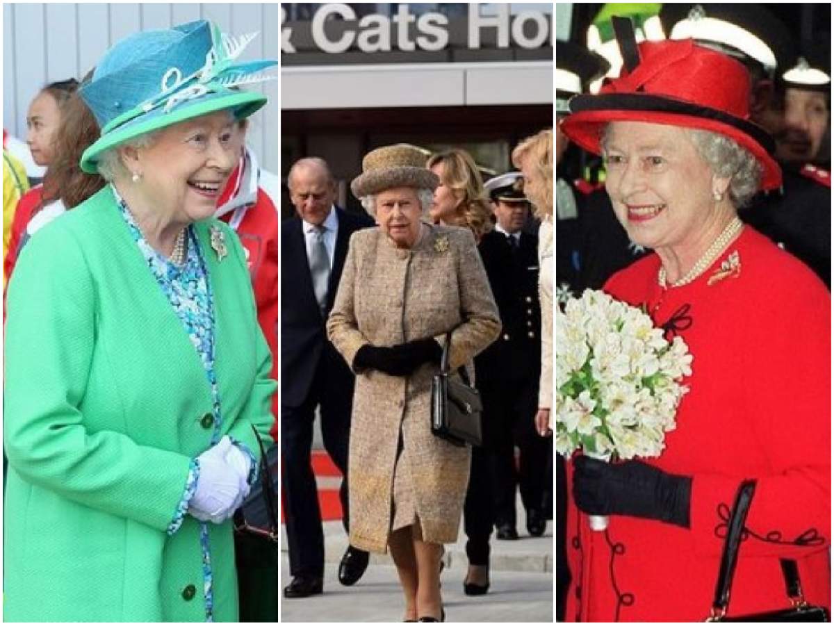 Colaj cu Regina Elisabeta a II-a în diferite ținute