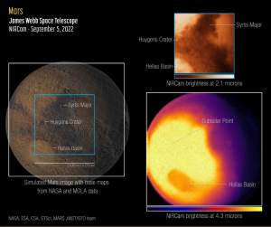 NASA a prezentat primele imagini cu planeta Marte, surprinse cu ajutorul telescopului spațial James Webb. Ce au descoperit cercetătorii / FOTO