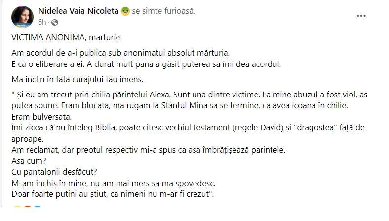 Preotul Visarion Alexa, acuzat de agresiune de o altă credincioasă: ”Nu am mai mers să mă spovedesc”